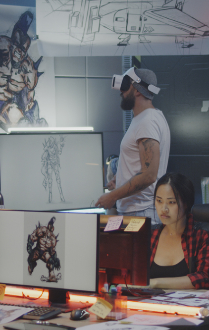Video Game Designersat work