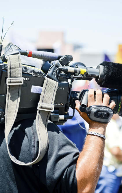 Audio and Video Techniciansat work