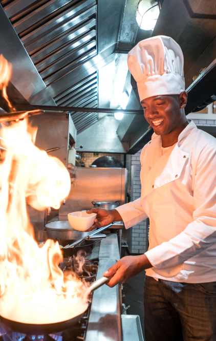 Restaurant Cooksat work