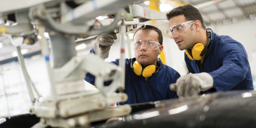 Aircraft Mechanics and Service Techniciansat work