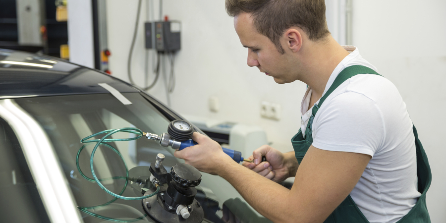 Automotive Glass Installers and Repairersat work